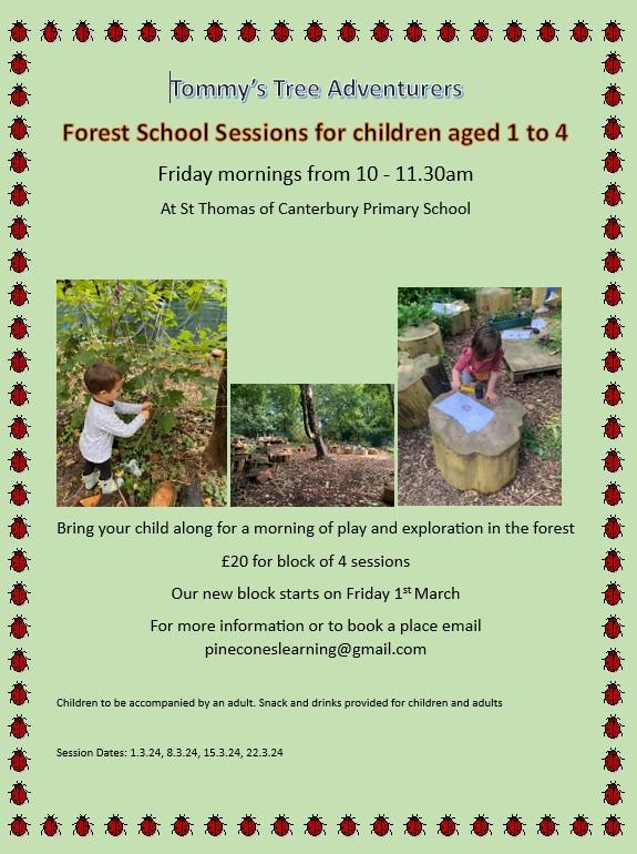 Starts Friday 1st March. Email  pineconeslearning@gmail.com